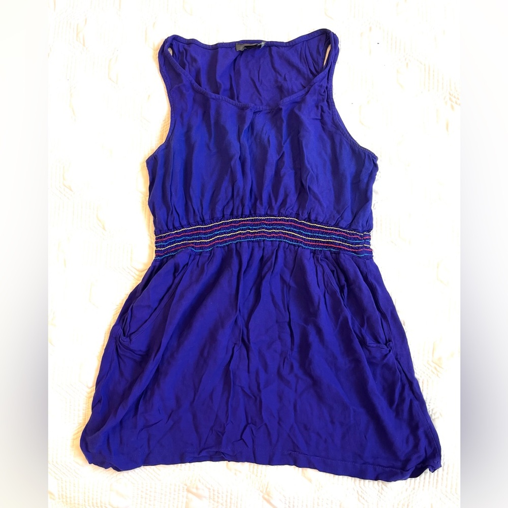 Forever 21 Blue Sleeveless Dress with pockets